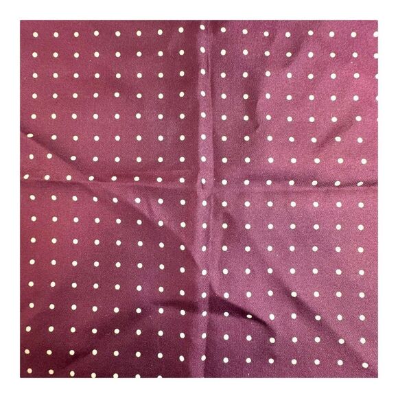 Vintage 100% Silk Burgundy Polka Dot Handkerchief Pretty Woman Julia Roberts - Picture 2 of 7